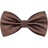 Alizeal Mens Solid Mini Squares Formal Banded Bow Ties