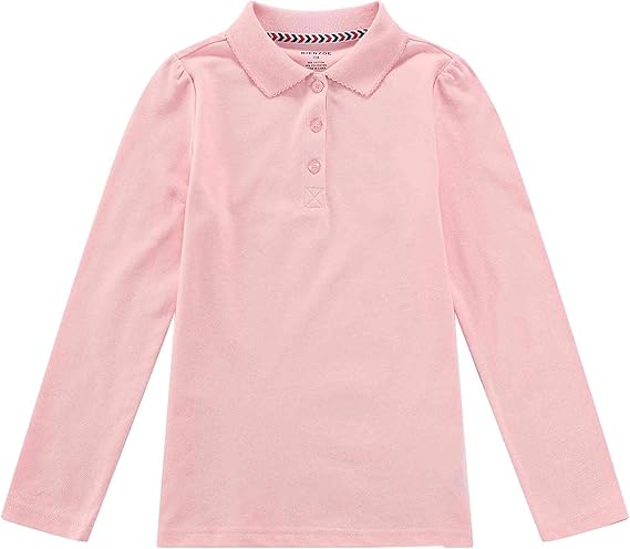 Amazon Bienzoe 女の子 抗菌 通気性 速乾 長袖 ポロシャツ ブ