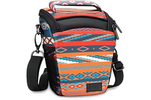USA Gear DSLR Camera Case for Men and Women with Top Loading Accessibility, Adjustable Shoulder, Small Camera Sling Bag, Padd