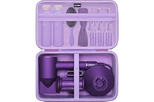 L LTGEM Hair Dryer Case Compatible with Dyson Supersonic Hair Dryer, Laifen SE / SE Lite, Slopehill 1902, Cosy Companions ZCY883, ANNE BETTY Blow Dryer Cases, Blow Dryer Storage Cases, Purple(Case Only)