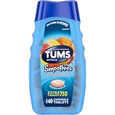 TUMS Smoothies Antacid Tablets, Heartburn Relief, Assorted Fruit, 140 Count | Extra Strength Formula, Neutralizes Acid Instantly for Indigestion and Upset Stomach, Multi-Symptom Relief, Gluten Free