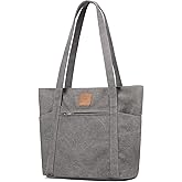 DOURR Womens Shoulder Handbags Heavy Duty Canvas Work Tote Retro Bucket Bag