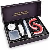 Temporary Teeth Cosmetic Silicone Aligner Kit, Pink &amp; White Gum Guard | Smile Correction For Adults, Custom Fit, Soft Daily Wear Dental Mold With Care Accessories For Social Events &amp; Photos