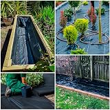 ANSIO Heavy Duty Weed Membrane 2m x 10m Garden Ground Cover Fabric view 7