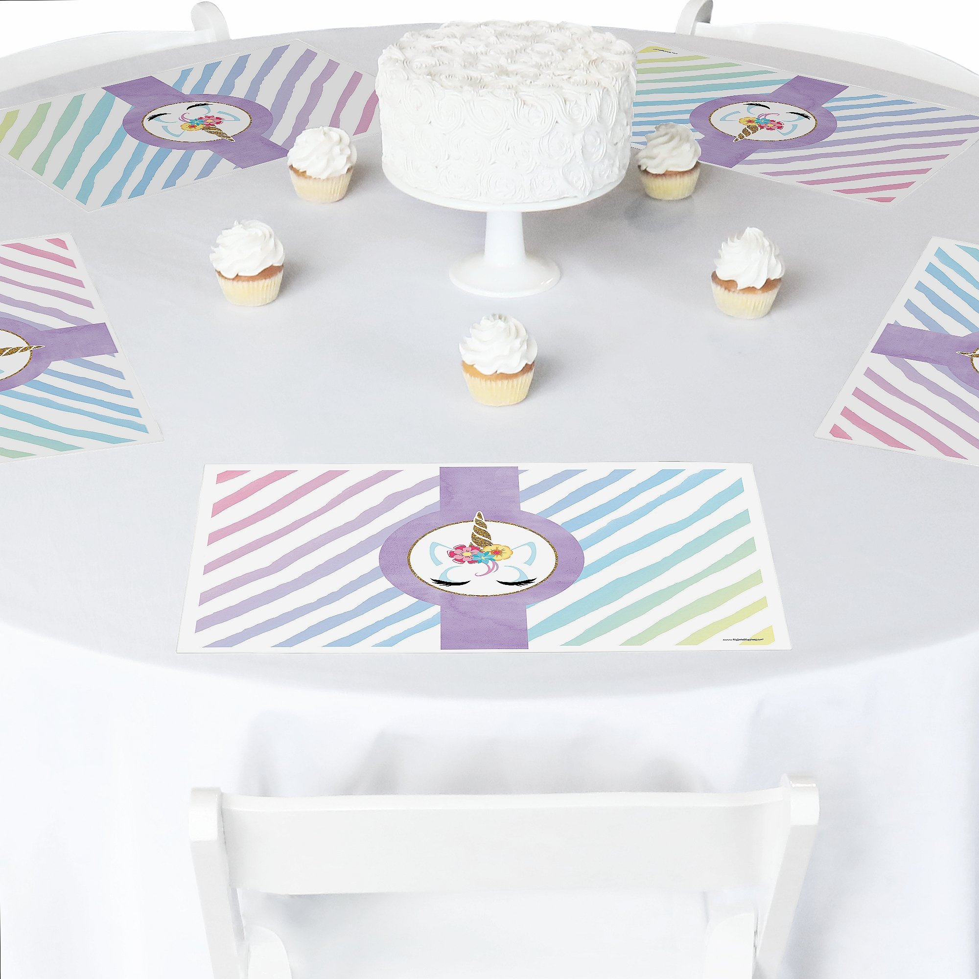 Rainbow Unicorn Party Table Decoration Magical Unicorn Baby