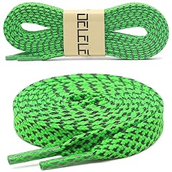 DELELE 2 Pairs Reflective Shoelace Flat Fluorescent