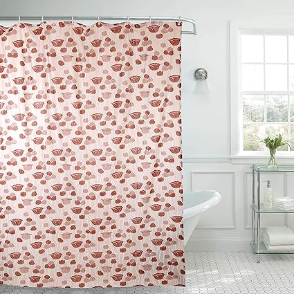 Aradent Premium PVC Shower Curtain with 8 Hooks(Size : 4.5x7 Feet, Color : Brown)
