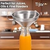TIJAR Stainless Steel 10cm Funnel with Ring Holder – Food Grade, Dishwasher Safe view 6