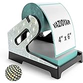 Vazioyar Shining Rhinestone Label Holder,Thermal Label Holder for Rolls and Fan-Fold Labels, Sticker Roll Holder Work with Desktop Label Printer, Label Stand Shipping Supplies for Home Office