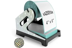 Vazioyar Shining Rhinestone Label Holder,Thermal Label Holder for Rolls and Fan-Fold Labels, Sticker Roll Holder Work with Desktop Label Printer, Label Stand Shipping Supplies for Home Office