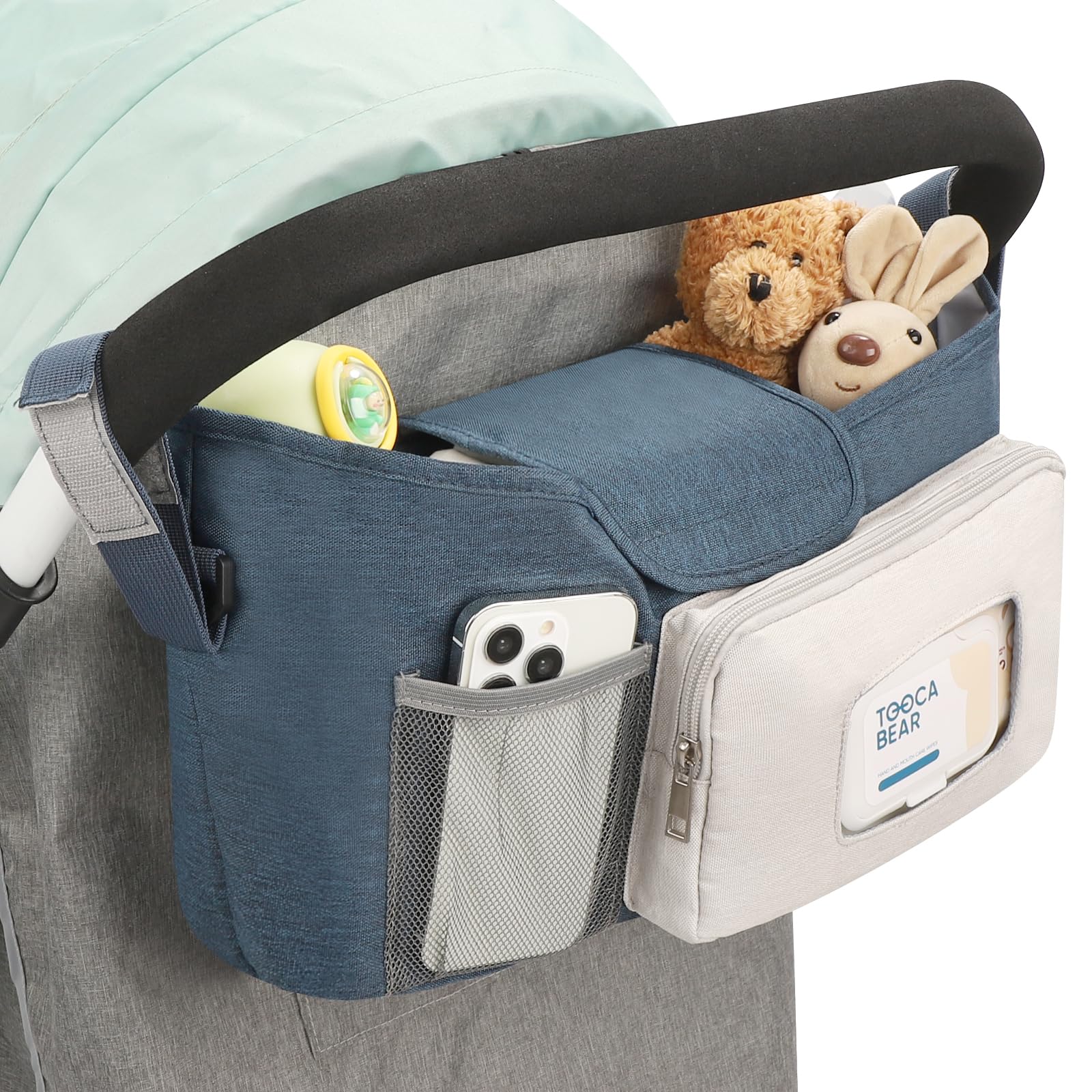 Accmor Universal Stroller Organizer with Insulated Cup Holder, Stroller