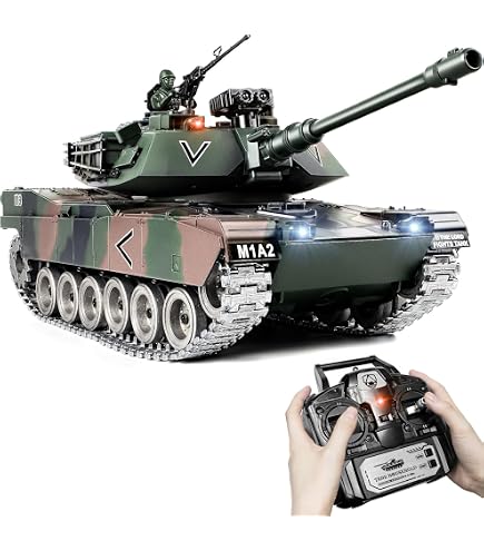 Supdex RC Tank, 1:18 Alloy Metal US M60 Remote Control Army Model