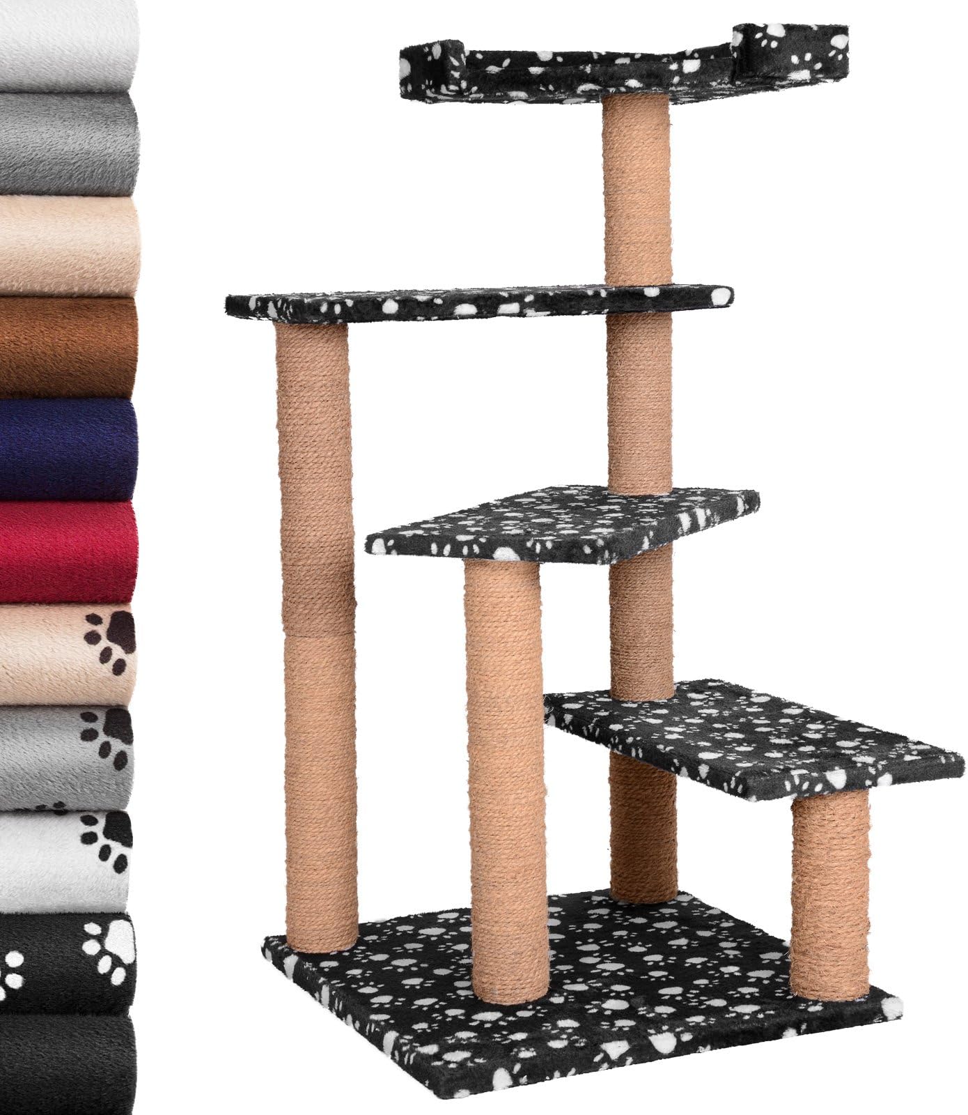 Pet Style Cat Tree Scratching Post with 3 Platforms and 1 Cave Medium 100cm Color Choice