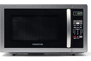 Farberware 1.1 Cu. Ft. Countertop Microwave Oven – 1000 Watts Power, Auto Cook Settings, Defrost, Ea...