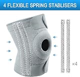 AVIDDA Knee Support Open Patella 3 Straps Adjustable Size Grey view 4