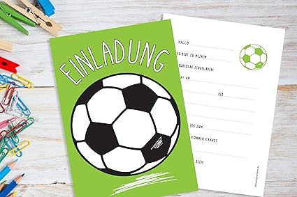 Calcio Motivo Deingastgeschenk 8 Inviti Per Feste Di