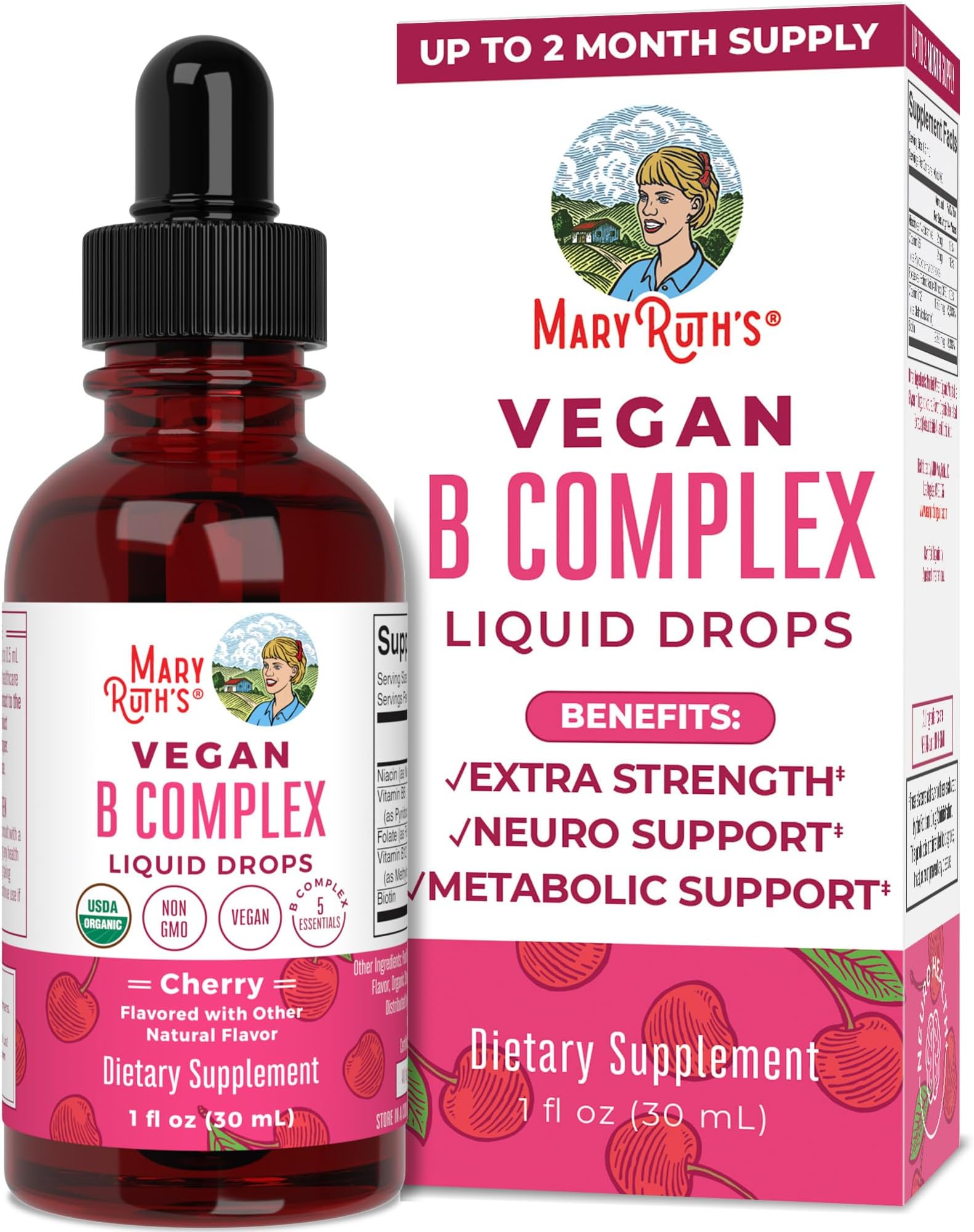 Vitamin B Complex by MaryRuth's B Complex Vitamins 2 Month Supply