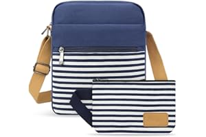 Kemy's Small Canvas Crossbody Bag for Teen Girls, Lightweight Messenger Shoulder Bags Cross Body Purse for Girls and Women