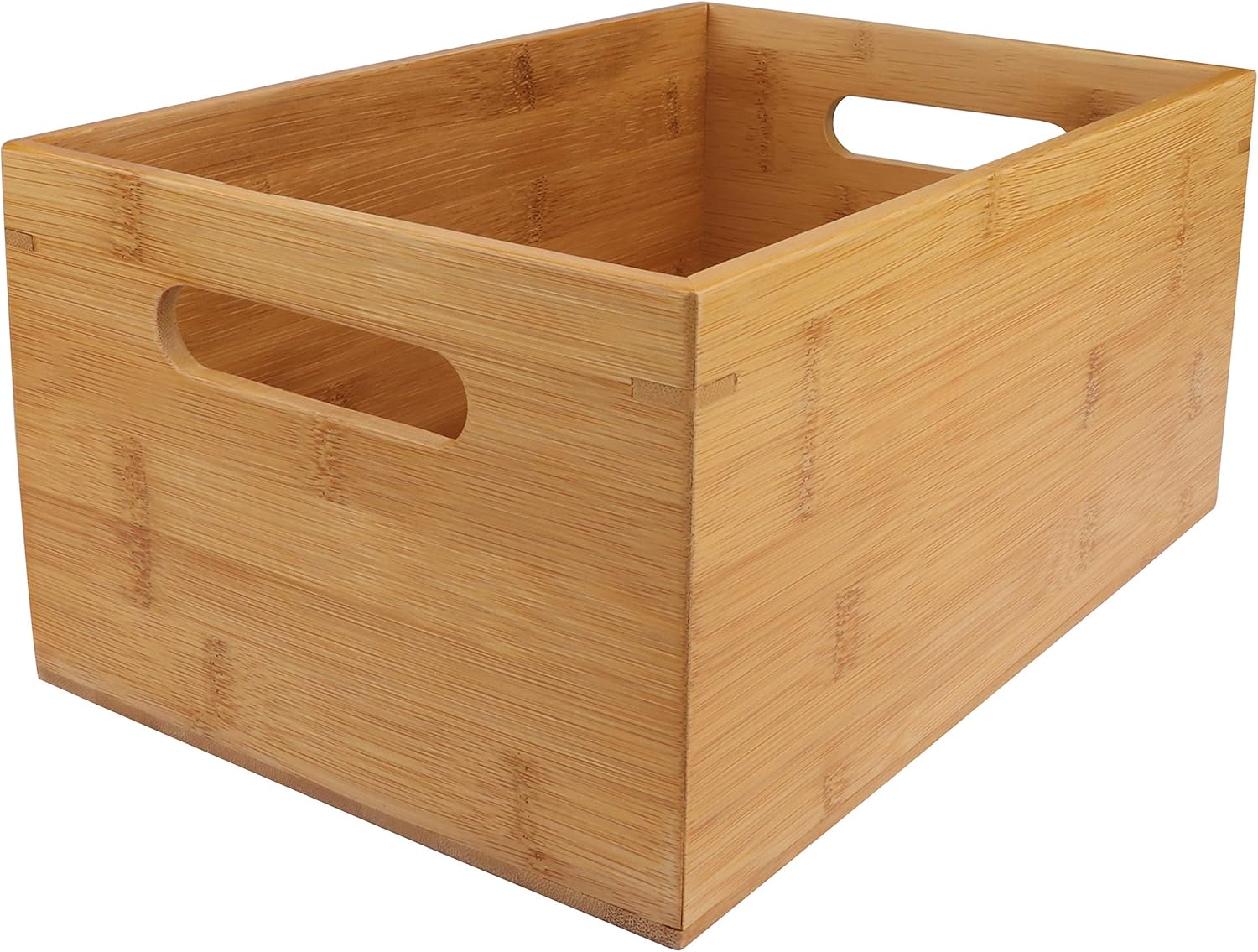 Wooden Storage Box 30 x 20 x 14cm, Bamboo Wood Storage Box with