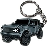 FOUR WHEEL BEAST Bronco Keychain Accessories 4 door key chain Fob Cover Cool Mods compatible with Ford Bronco 2022 2023 2024