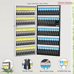 120 Key Cabinet Organizer,Metal Key Lock Box Wall