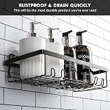 IMURZ Shower Caddy 3 Pack Adhesive No Drilling Bathroom Organizer view 5