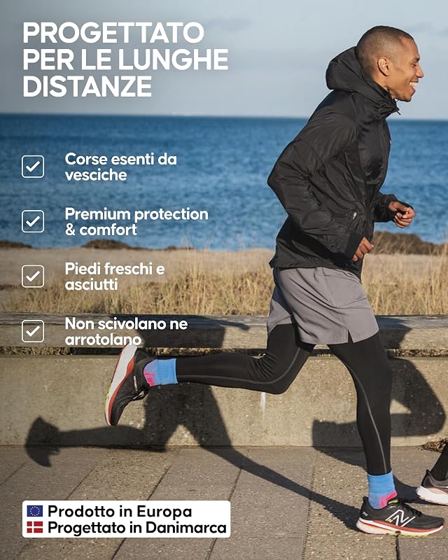 Calze Uomo Running, 5 Paia, Multicolore, 39-42