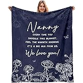 AJIIUSV Nanny Gifts for Grandma Blanket 50"x60", Gifts for Nanny Blanket from Grandkids on Christmas Birhday Mothers Day