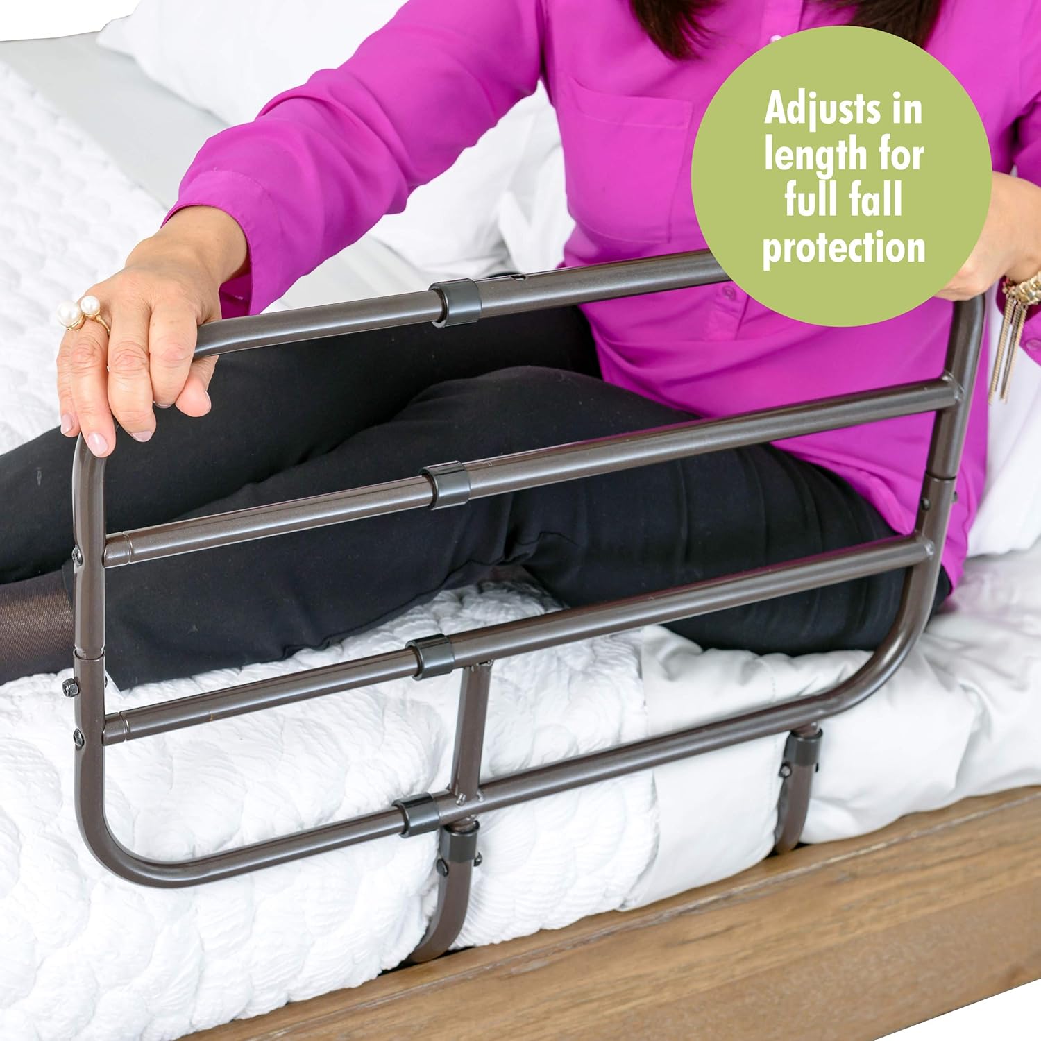 Able Life Bedside Extend-A-Rail, Adjustable Senior Bed Safety Rail and Bedside Standing Assist Grab Bar: Health & Personal Care