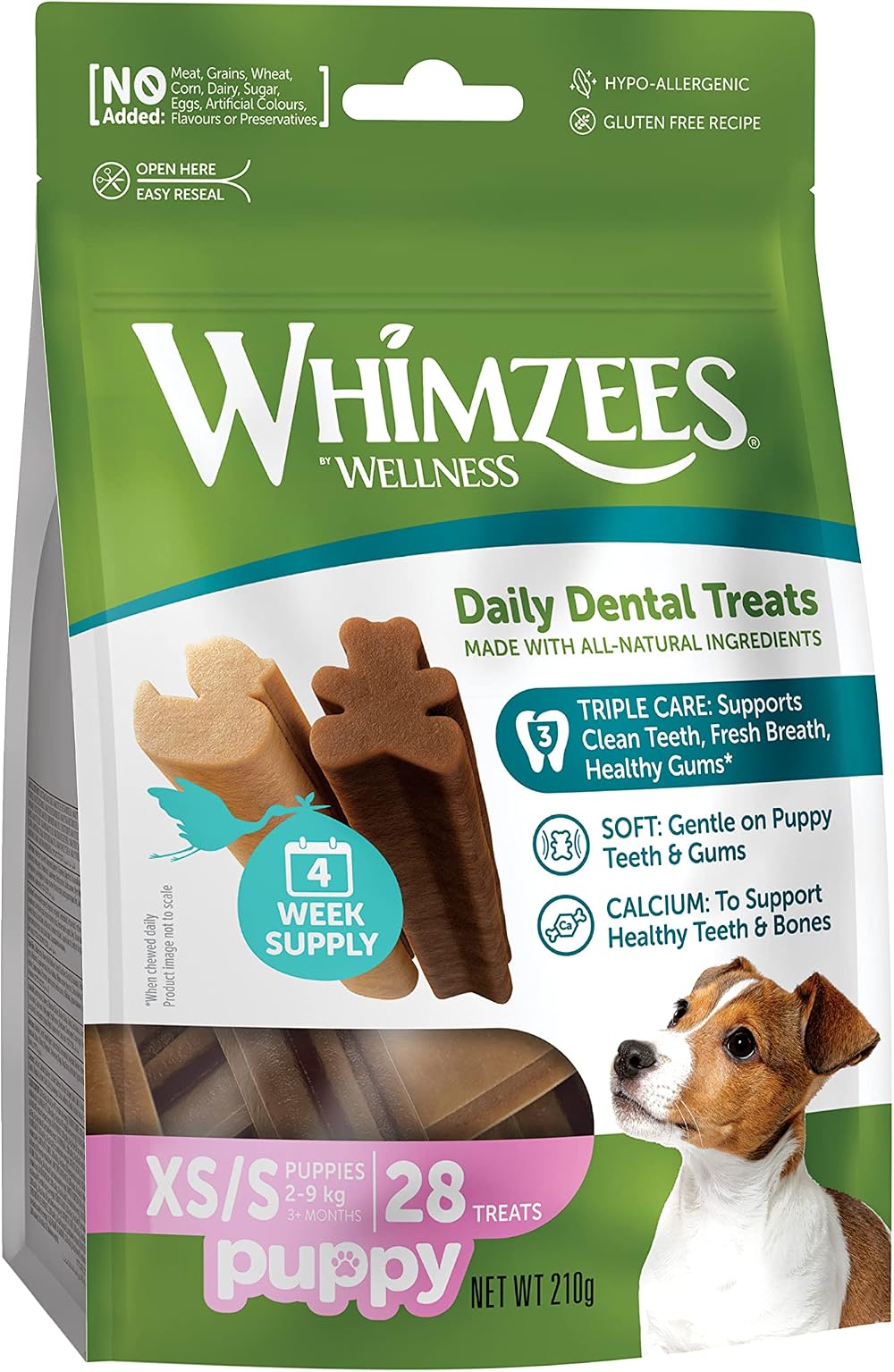 WHIMZEES Puppy Stix XS/S 28 Pieces Dog Dental Sticks Small Breeds Grain Free