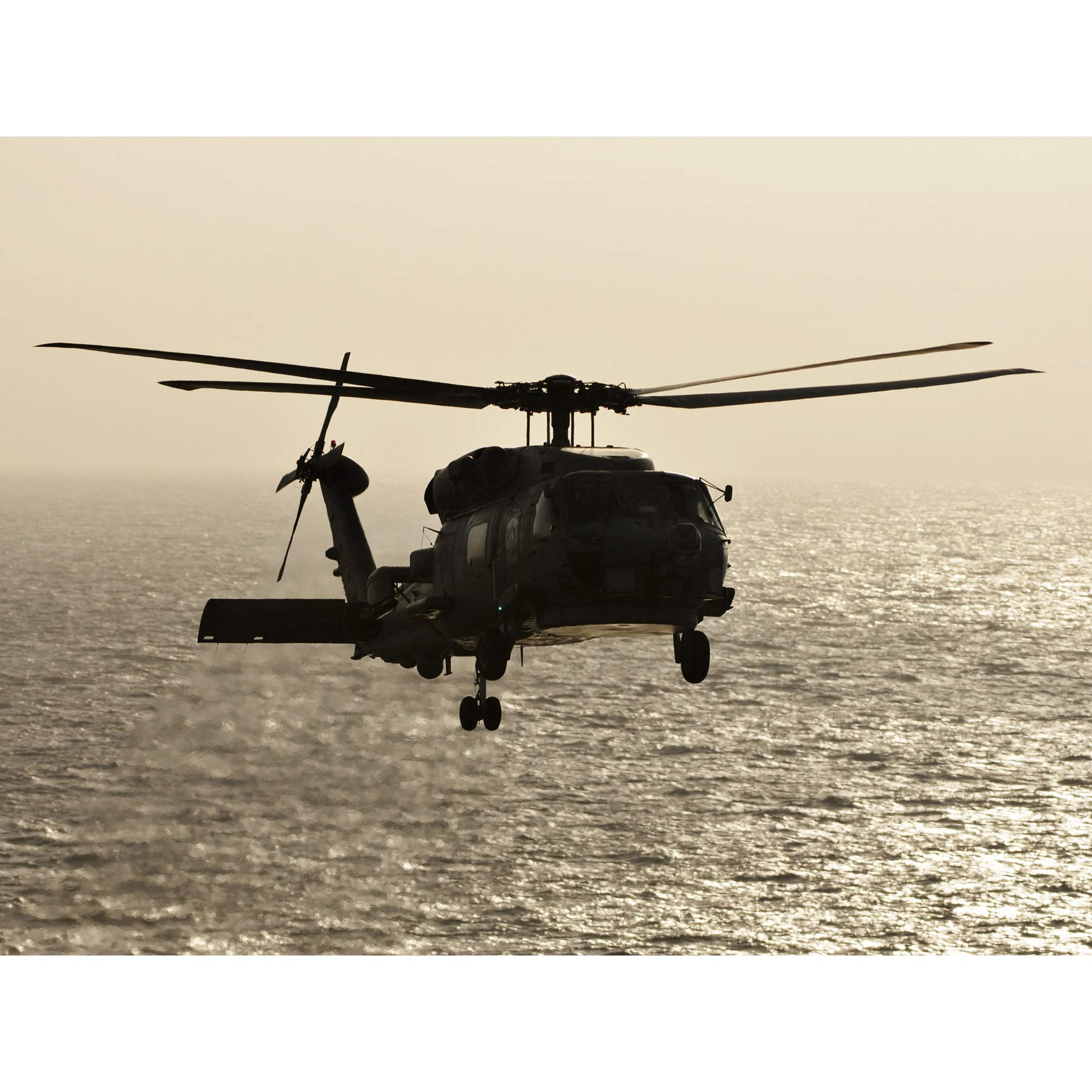Military USA Navy SH-60F Seahawk Helicopter Photo Large Wall Art Poster Print Thick Paper 18X24 Inch