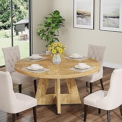 Tribesigns Round Dining Table Wood Kitchen Table