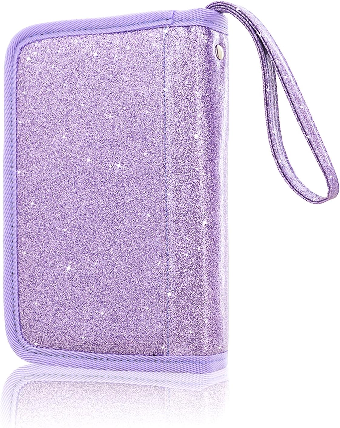 Nintendo New 2DS XL/New 3DS XL Case, ACdream Premium PU Leather Protective Case Bag for New Nintendo 2DS XL/New 3DS XL with Portable, (Purple Star of Paris)