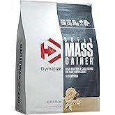 Dymatize Super Mass Gainer, 52g Protein Powder, Gourmet Vanilla, 12 lb | 1280 Calories, 245g Carbs, 10.7g BCAAs, Whey Protein + Casein, Amino Acids for Muscle Support, 1g Creatine, 16 Servings