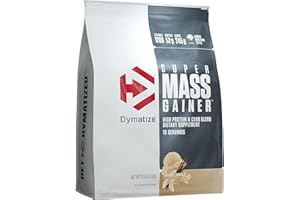 Dymatize Super Mass Gainer Protein Powder, 1280 Calories & 52g Protein, 10.7g BCAAs, Mixes Easily, Tastes Delicious, Gourmet Vanilla, 12 lbs