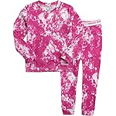 VAENAIT BABY 12M-12Y Toddler Kids Boys Girls 100% Cotton Marbling Tiedye Sung Fit Sleepwear Pajamas 2pcs Pjs Set