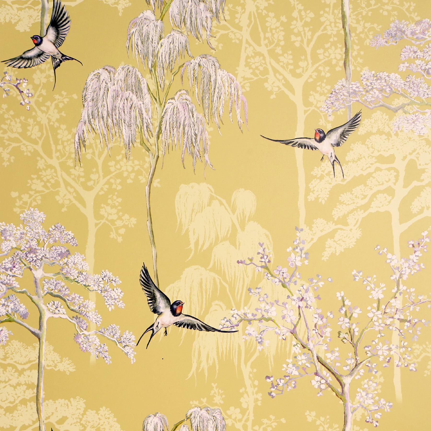 Arthouse Japanese Garden Ochre Wallpaper for Living Spaces & Feature Walls, 53 cm x 10.05 m Roll, 908002
