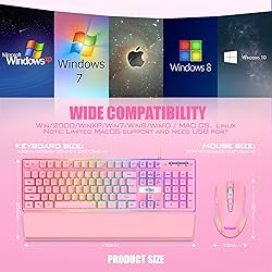 RedThunder K10 Wired Gaming Keyboard and Mouse and