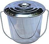 Stainless Steel Milk Bucket with Lid 14 Qt Dairy Pail