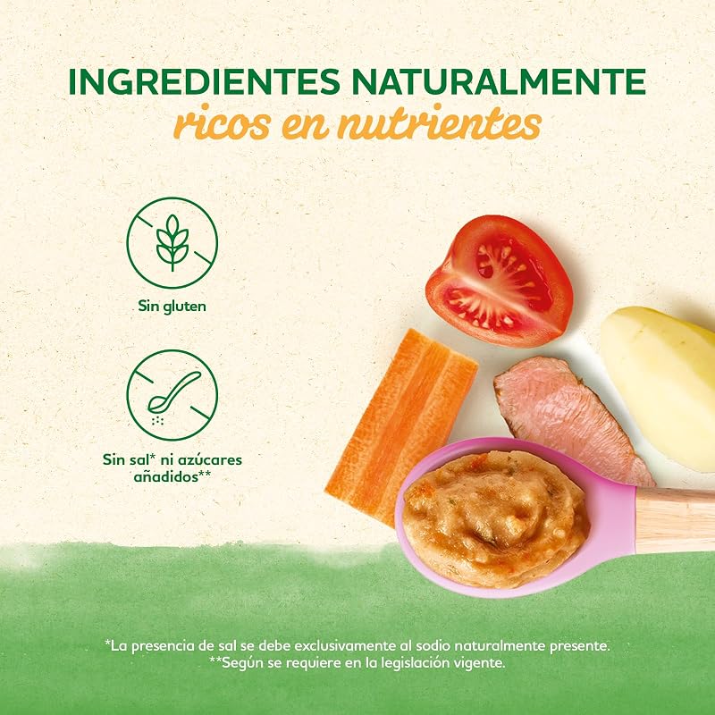 Frascos de tomates, batatas, cenouras e carne de vaca para bebés. Frascos Blédina sem sal ou açúcares adicionados e sem glúten. A partir dos 6 meses, embalar 6x200g — foto 5 de 8