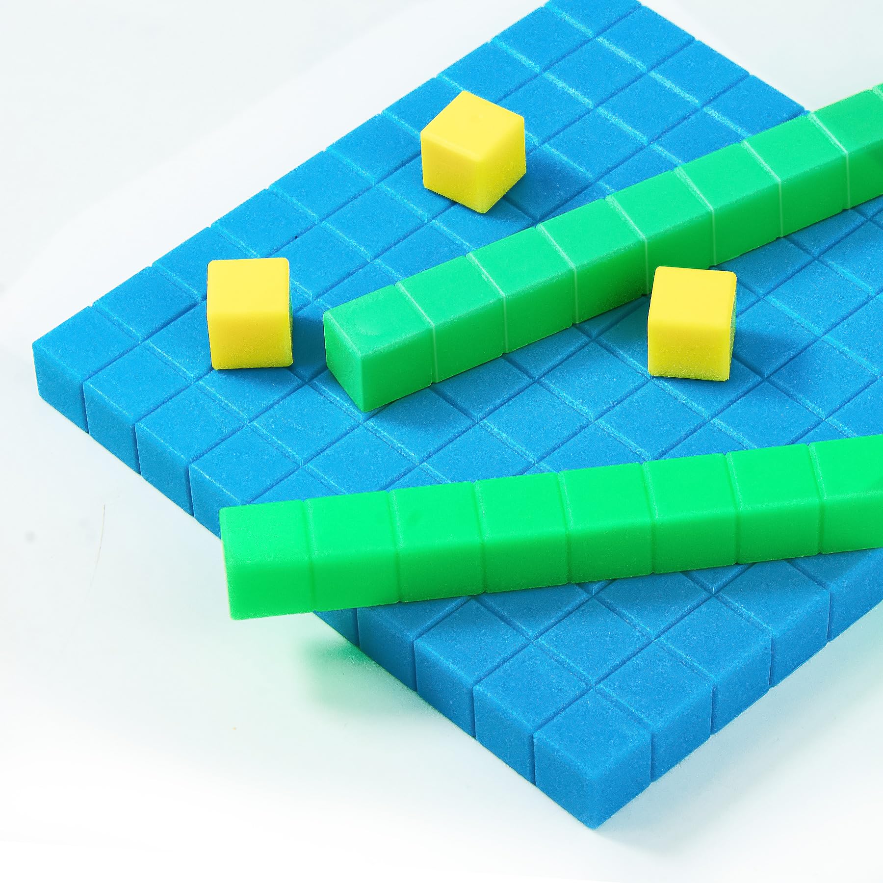 TOMMYHOME Plastic Base Ten Blocks Set,Maths manipulatives for 2nd Grade classrooms.Place Value Blocks,Counting Cubes to Help Kids Learn Maths (1)