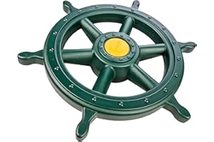 Jack and June Yellow and Green Captain Ship Wheel Swing Set Accessory for Any Playset