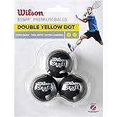 Wilson Staff Double Yellow Dot Squash Balls (3 Ball)