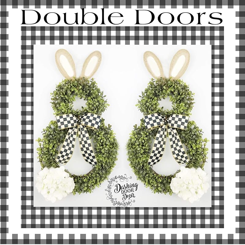 Amazon Com Bunny Wreath Farmhouse Decor Easter Bunny Easter