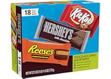 REESE'S, HERSHEY'S and KIT KAT Milk Chocolate Assortment Full Size, Easter, Candy Bars Variety Pack, 27.3 oz (18 Count)