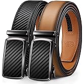 Zitahli Mens belt 2 Pack - Men Leather Belt Design for Work Business and Casual Golf Jeans-Men's Accessories Gifts for Men