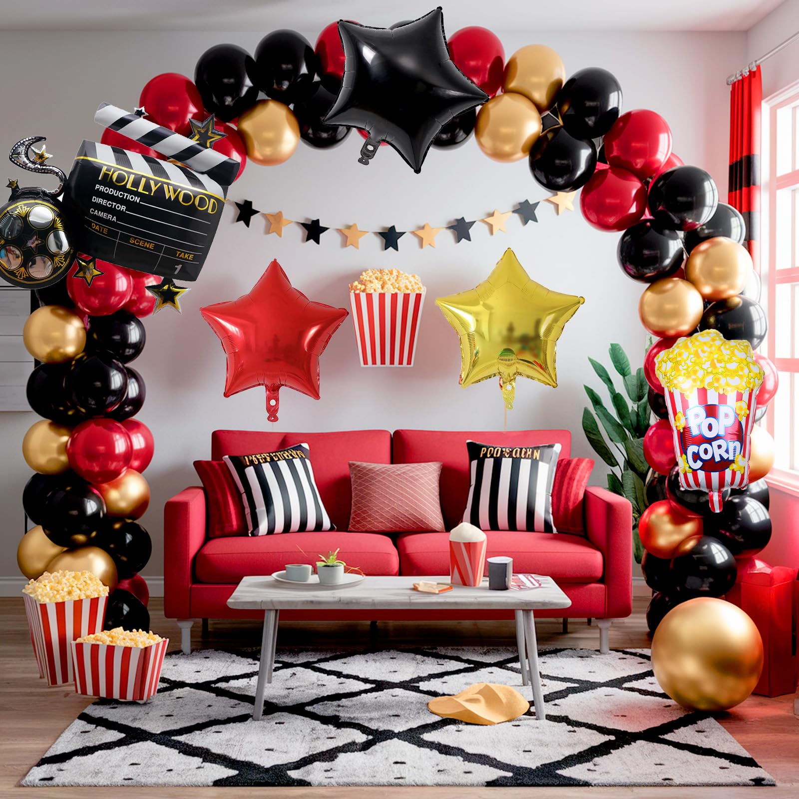 mua-movie-night-balloon-garland-arch-kit-red-black-gold-balloons-with