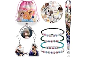 Tryse Singer Merch Gifts Set, Including Drawstring Bag, Bracelets, Necklace, Vinyl Stickers, Lanyard, Keychains