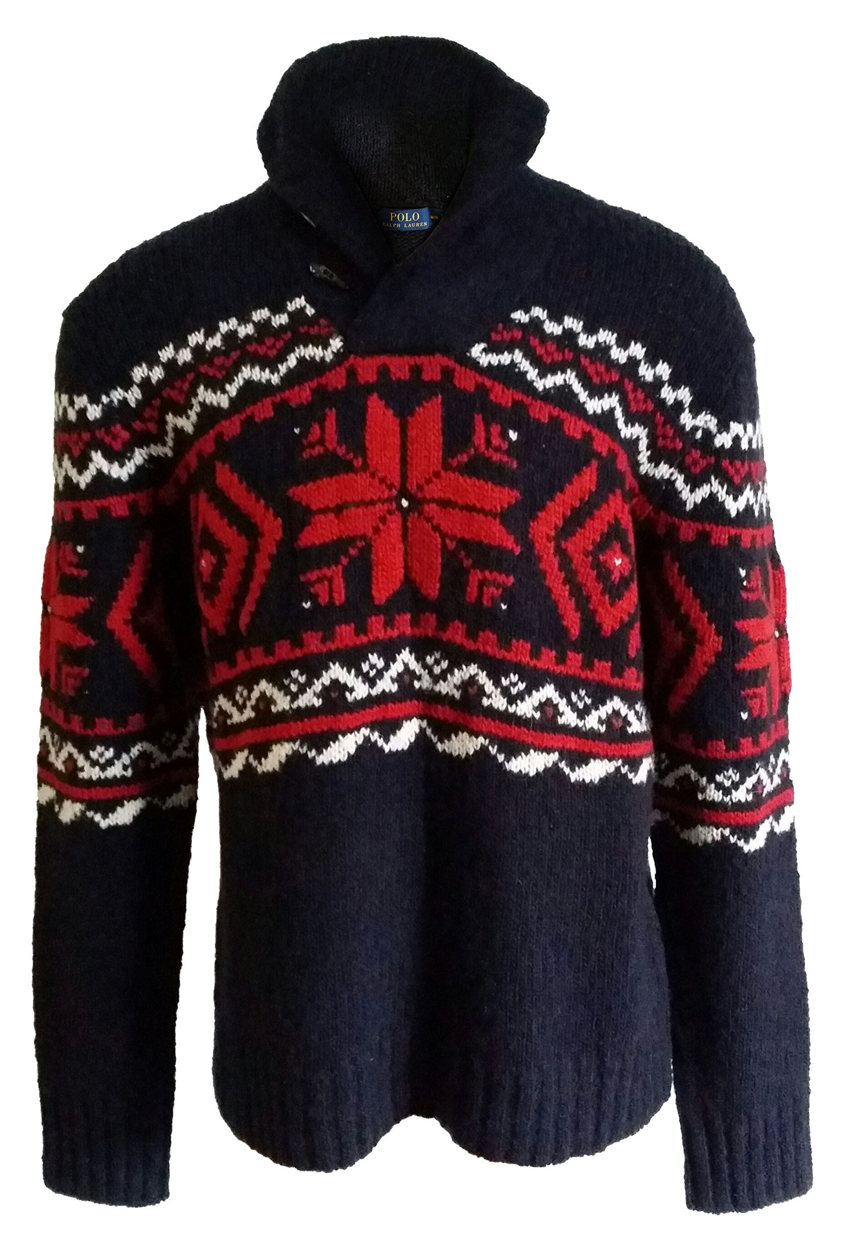 Polo Ralph Lauren Iconic Wool Alpaca Shawl Collar Sweater Medium Dark Navy eBay