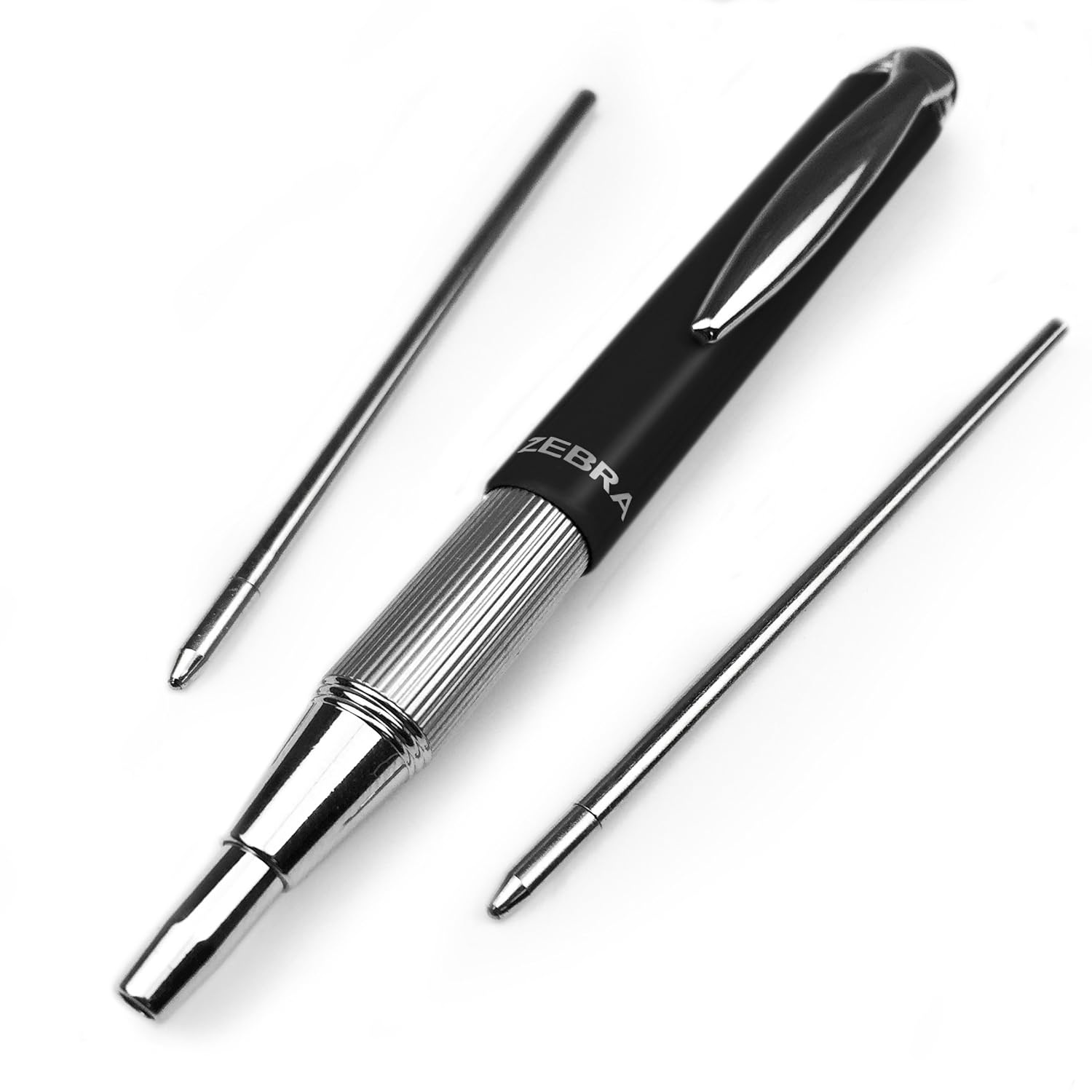Zebra Telescopic Stylus Ballpoint Pen 1.0mm Nib Black Ink Includes